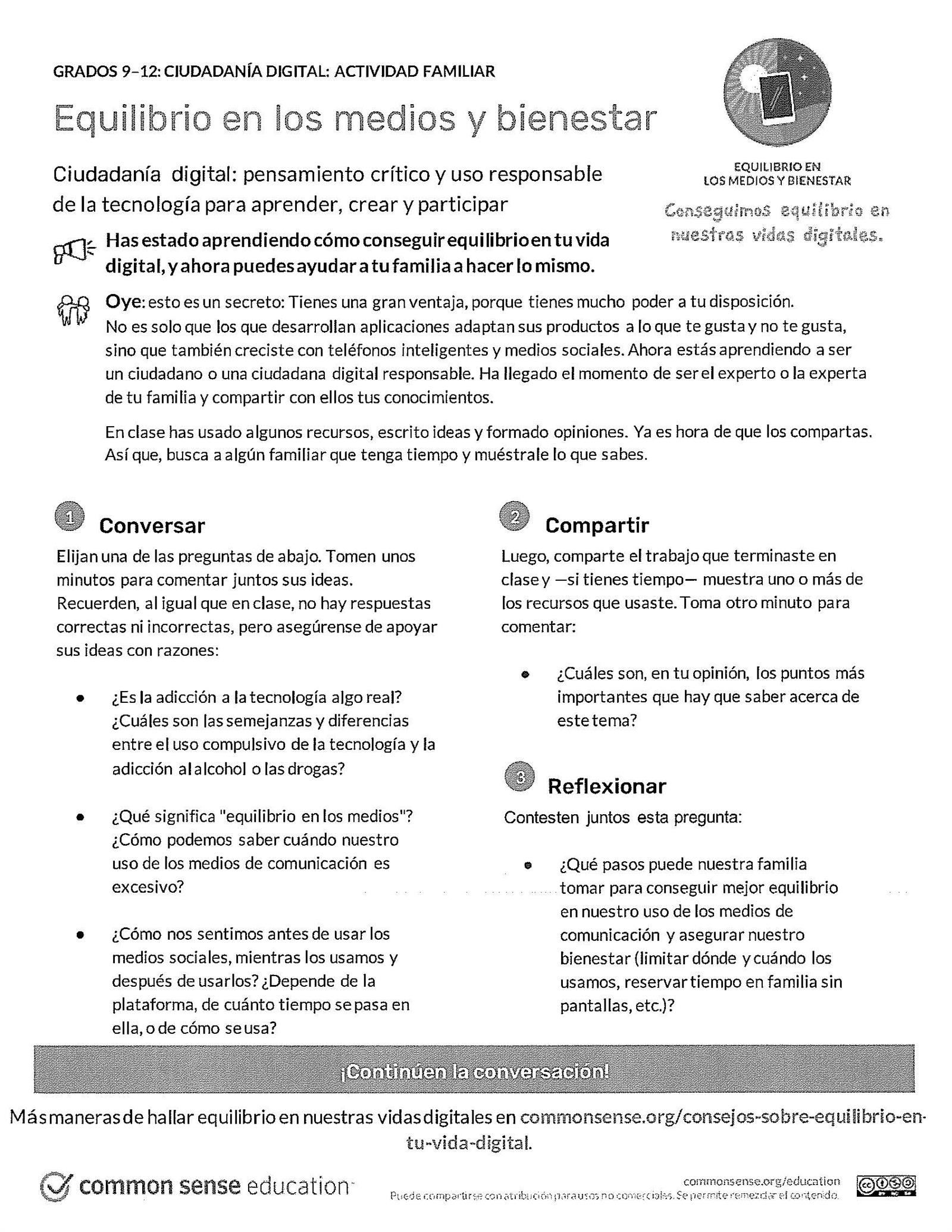 Media Balance & Well-Being -Spanish